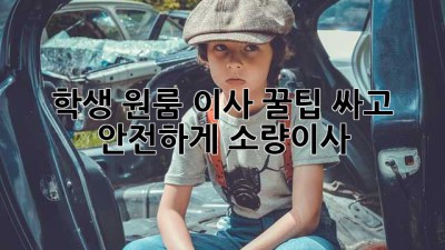 학생 원룸 이사 꿀팁🍯: 싸고 안전하게! #소량이사